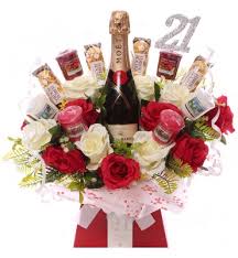21st birthday flowers and gifts 21st birthdays are an exciting time and more often than not there is much cause for celebration. Buy 21st Birthday Gifts Stunning 21st Chocolate Bouquets Luxury 21st Birthday Hampers