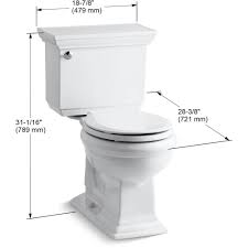 Kohler Memoirs Stately 2 Piece 1 28 Gpf Single Flush Round Toilet With Aquapiston Flushing Technology In White K 3933 0 The Home Depot Kohler Memoirs Water Sense Kohler