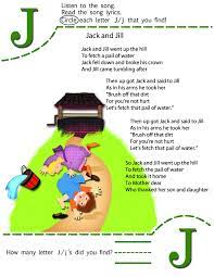 Circle The Letter J Worksheet And Nursery Rhyme Kiboomu Kids Songs Letter J Kids Songs Lettering