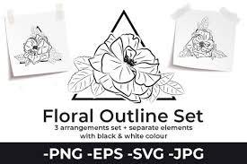 Physician stethoscope hospital with indian people nurse gloves female cpr woman with try these curated collections. Flowers Line Art Arrangement Set 1 Graphic By Azrielmch Creative Fabrica In 2020 Line Art Flower Illustration Art