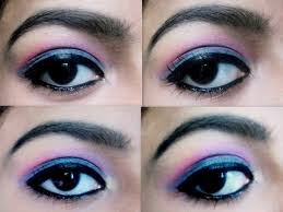 teal green and bright pink eye makeup