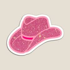 Pink Glitter Cowgirl Hat Magnet By Julia Santos In 2021 Cowgirl Hats Pink Cowboy Hat Preppy Wallpaper