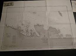 Vintage Us Navy Nautical Chart Canada Hudson Strait
