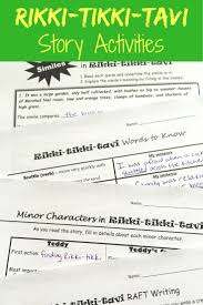 Rikki Tikki Tavi Activities Printable Digital Teaching Short Stories Teaching Literary Elements Vocabulary Worksheets