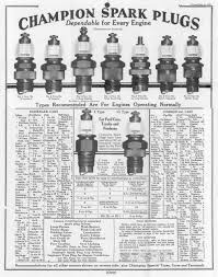 Model T Ford Forum May 1930 Champion Plug Chart
