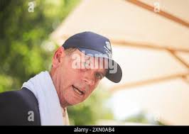 Carl Hester from Great Britain rides Uthopia in the equestrian dressage  competition, at the 2012 Summer Olympics, Thursday, Aug. 2, 2012, in  London. (AP Photo/Markus Schreiber Stock Photo