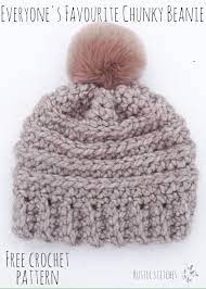 Everyone S Favourite Crochet Beanie Free Pattern From Rustic Stitches Crochet Beanie Pattern Crochet Hat Pattern Chunky Crochet