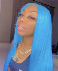 Black girls hairstyles pretty hairstyles wig hairstyles colored weave hairstyles haircuts love hair gorgeous hair curly hair styles natural hair styles. Baddiepins123 Blue Lace Front Wig Straight Lace Front Wigs Human Hair Wigs