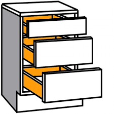 Wiho küchen unterschrank »kiel« 150 cm breit. Auszug Unterschrank Komfort Mit 1 Schublade Und 2 Auszugen
