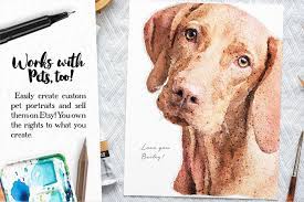 Dog portraits, cat portraits, horse portraits, birds portraits etc. Watercolor Portrait Effect Premium Filter For Photoshop By Vectornomad Thehungryjpeg Com