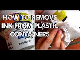 After that time has passed, the label will start to fall off. Diy Solutions How To Remove Ink From Plastic Containers Youtube