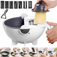 Pawaca 9 En 1 Trancheuse A Legumes Avec Panier De Vidange Rotatif 2019 Nouvelle Mise A Niveau Multifonctionnelle De Gadget Cuisine Gadget Couteau Multifonction