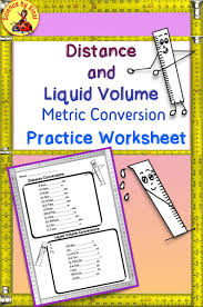 Distance And Liquid Volume Metric Conversions Practice Worksheet Handout Volume Worksheets Volume Math Liquid Volume