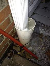 For the main downspout, i used a rectangular (downspout) to round (drain pipe) adapter. Where Does My Gutter Let Out