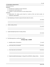The original ascii was a 7 bit character set (128 possible characters) with no accented letters. 1 3 Information Coding Scheme Ebcdic Areas Of Computer Science