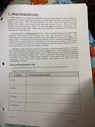 In this webquest you will search for information that will answer questions about the water, carbon/oxygen, nitrogen and phosphorous cycles using the listed websites. V Biogeochemical Cycles While Energy Flows Through Chegg Com