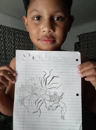 12-year-old's Anime-Inspired Drawing