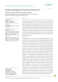 Exact diagnosis and staging are critical to defining the appropriate treatment for your cancer, including. Pdf Strategy Towards Diagnosis And Treatment For Prostate Cancer