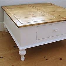 Drawer is on wheels and moves very smoothly. Our English Farmhouse Coffee Table Makes A Great Train Tab Flickr