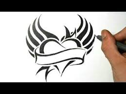 How To Make Heart Love Simple Tattoo Designs With Pen Men And Women Watch Video Designs Heart M Tribal Tattoos Tribal Heart Tattoos Simple Tattoo Designs