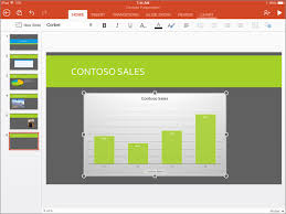 Insert A Chart In Powerpoint Or Word On A Mobile Device