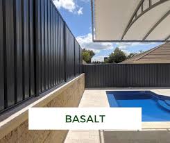 Colorbond Fence In Basalt Fence Paint Fence Paint Colours Garden Fence Panels