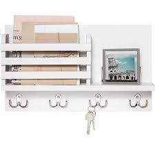 Maybe you would like to learn more about one of these? Wall Mounted Mail Holder Coat Rack Hanger Key Hanger Wooden Mail Sorter Organizer With 4 Double Key Hooks Wall Shelf Wood Coat Racks Aliexpress