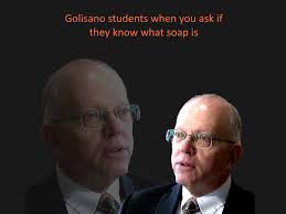 Shower caddy pc with disconnected hard drives and humorous comments