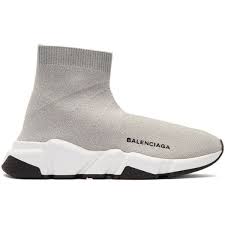 Black And Silver Balenciaga Sneakers Balenciaga Silver Speed Runners High Top Sneakers 835 Liked On Polyvore Featuring Shoes Sneakers Si Balenciaga Shoes Balenciaga Speed Trainer Hype Shoes