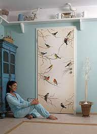 Just had my front interior door painted with sw rock bottom and really love it. 11 Door Decorating Ideas To Create Modern Interior Doors Doors Interior Modern Modern Wall Decor Door Murals
