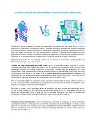 Maybe you would like to learn more about one of these? Why Hire A Mobile App Development Company And Not A Freelancer By Webs Optimization Software Solution Issuu