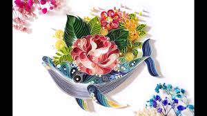 dolphin quilling art with cafe jazz bgm color art イルカクイリング 돌고래 페이퍼퀼링 youtube カラフルなアート ペーパークラフト イルカ