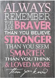 Buy Beross Always Remember You Are Braver Than You Believe 6 X 8 5 Inch Inspirational Gifts Positive Wall Plaque Saying Quotes For Birthday Gifts For Girl Sister Mom Women Online In Turkey B07tytpj7g