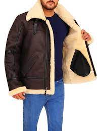 B3 Bomber Aviator Sheepskin Leather Jacket Men Jacket Mauvetree Mens Leather Bomber Jacket Fur Leather Jacket Leather Jacket Men