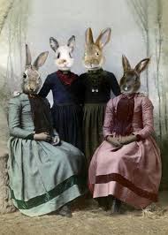 Charlie S Angels Anthropomorphic Rabbit Print Whimsical Etsy Rabbit Print Anthropomorphic Rabbit Art