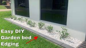 Choose large flat slabs and edge the stair risers with square brick pavers. How To Make A Garden Bed Edging Easy Diy Youtube