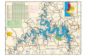 table rock lake missouri and arkansas maps usace