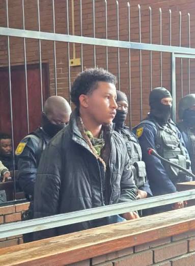 Regan Collis, a 23-year-old alleged gangster, appeared in the Boksburg magistrate's court on Wednesday after being arrested in connection with the murders of four people in Reiger Park, Boksburg. https://tinyurl.com/mtv5r2w5