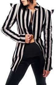 Beetlejuice Black And White Striped Suit I Really Dig This White Long Jacket Striped Jacket Black White Stripes