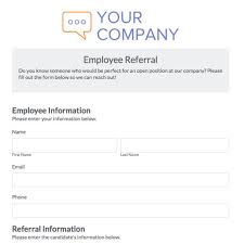 Employee Referral Form Template Let Employees Help Recruit Formstack