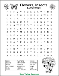 You'll find fun topics for all ages! Flowers Insects Arachnids Word Search For Kids Word Puzzles For Kids Printable Puzzles For Kids Free Printable Word Searches