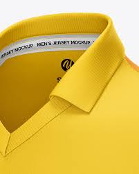 Download Men S Jersey With V Neck Mockup Front Half Side View In Apparel Mockups On Yellow Images Object Mockups