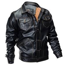 Men S Winter Tactical Leather Wool Jacket Zorket Leather Jacket Men Leather Bomber Jacket Mens Jackets