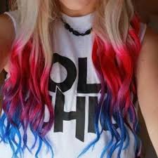 Hair Colores On Instagram طلب واتساب 60075166 Crazycolor Kuw Crazycolorhair Hair Color Cr Blue Tips Hair Blonde Hair With Blue Tips Dip Dye Hair