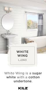 Kilz ceiling paint is a low odor, very low voc* paint and primer in one that has kilz premium stainblocking technology. You Can Create The Bright Open Style Of This Bathroom In Your Home Just Add A New Coat Of Kilz Complete White Wings Bathroom Interior Modern Bathroom Design