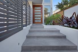 Front porch flooring focal point design. Outside Tile Flooring Ideas For Patio Flooring And Steps