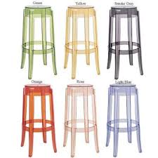 Kartell Charles Ghost Bar Stool By Philippe Starck Acrylic Bar Stools Colorful Bar Stools Bar Stools