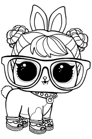 She is a genie version of a rabbit with pink hair and. Lol Pet Bon Bon Bunny Hop Hop Coloring Page Free Printable Coloring Pages For Kids