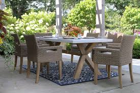 Wheat Wicker Eucalyptus Wash Arm Chairs With Handles 2pk Ivory Composite Dining Table Outdoor Wicker Furniture Modern Dining Table Outdoor Dining Table