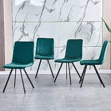 Homesailing Modern Contemporary Kitchen Dining Room Chairs Set Of 4 Tufted Velvet Upholstered Oc In 2020 Side Chairs Living Room Fabric Dining Chairs Black Dining Room